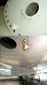 Au haut : générateur de vortex validé par Airbus En bas : pièce d'étude de Lufthansa en 2005
